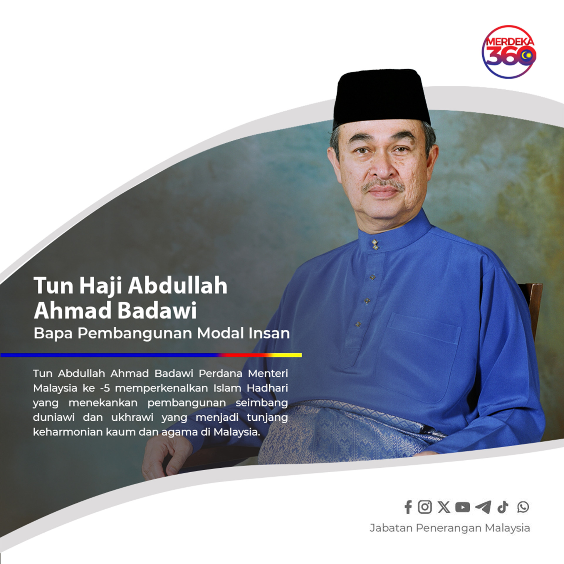TUN HAJI ABDULLAH AHMAD BADAWI – BAPA PEMBANGUNAN MODAL INSAN